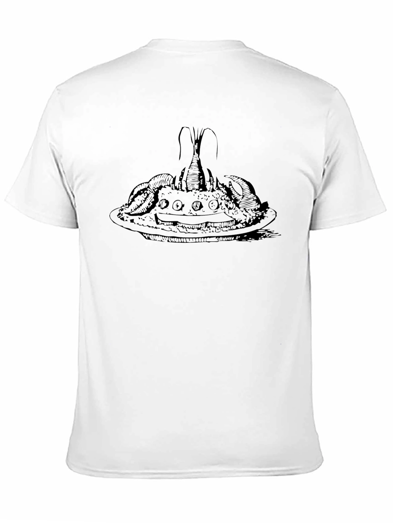 Lobster Dinner Graphic Tee - Black Cotton T-Shirt