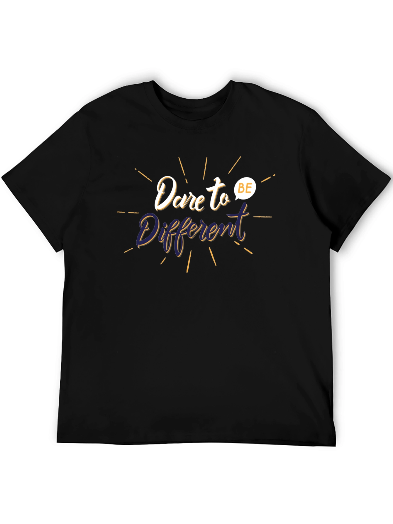 Dare to Be Different Graphic Black Tee