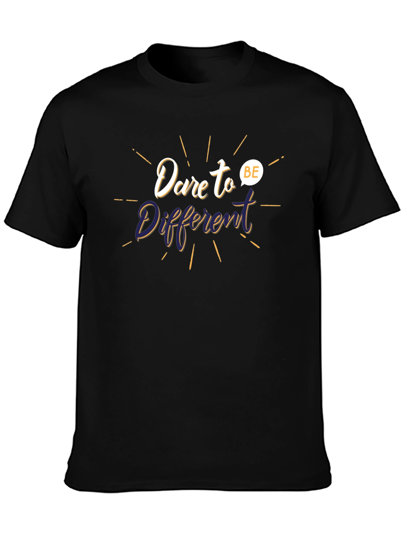 Dare to Be Different Graphic Black Tee