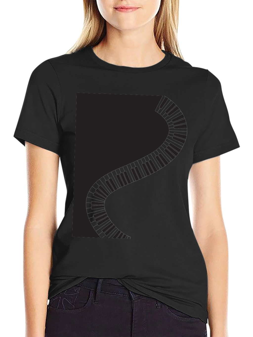 Piano Keys Graphic T-Shirt