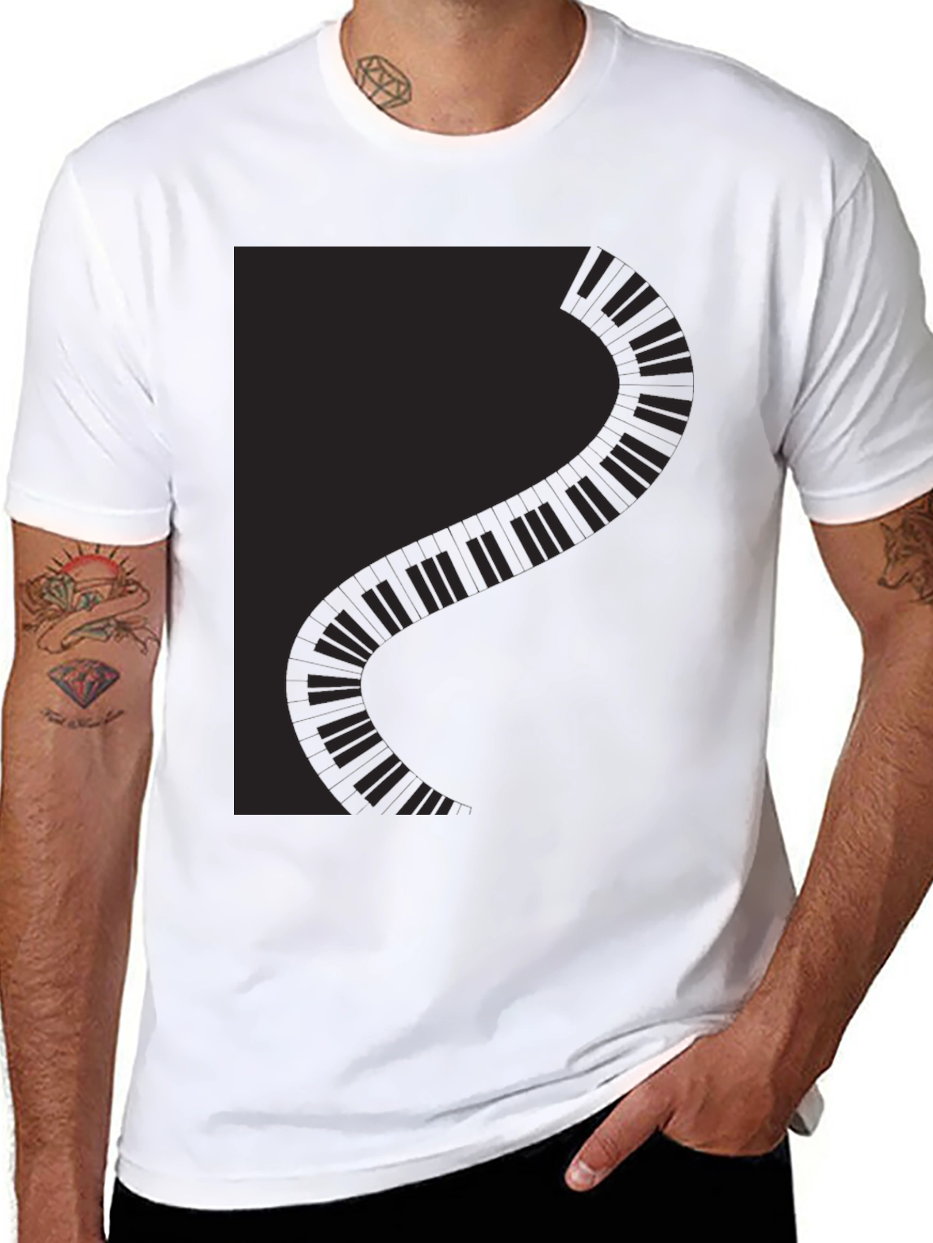 Piano Keys Graphic T-Shirt