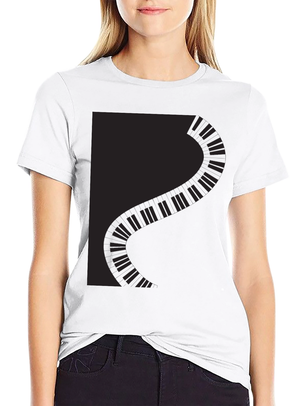 Piano Keys Graphic T-Shirt