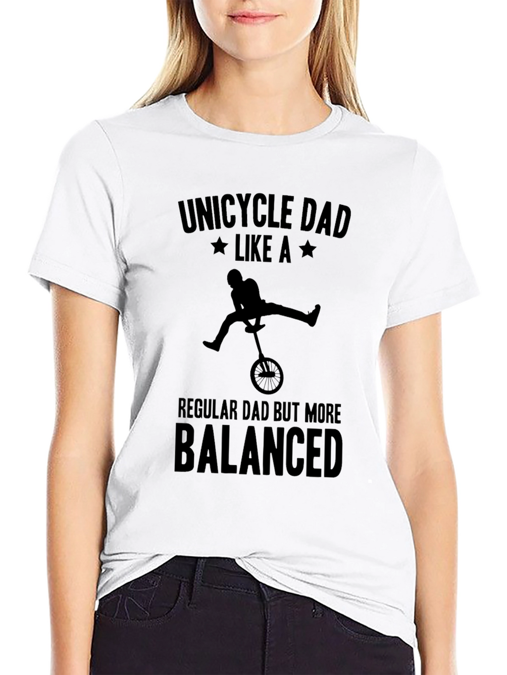 Unicycle Dad T-Shirt - Balanced Dad Tee