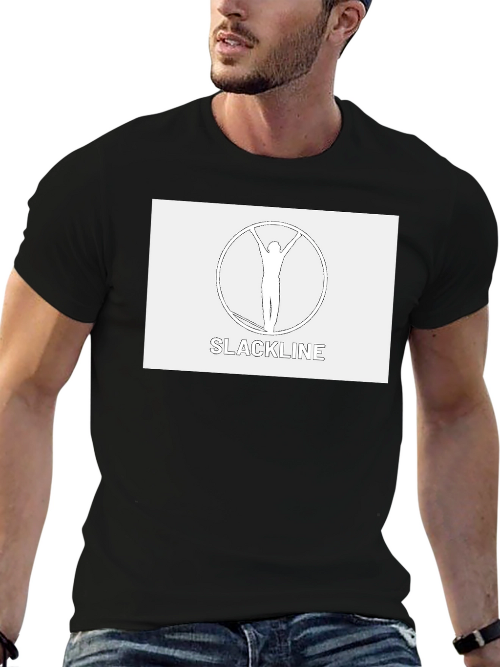 Slackline T-Shirt - Black Unique Design