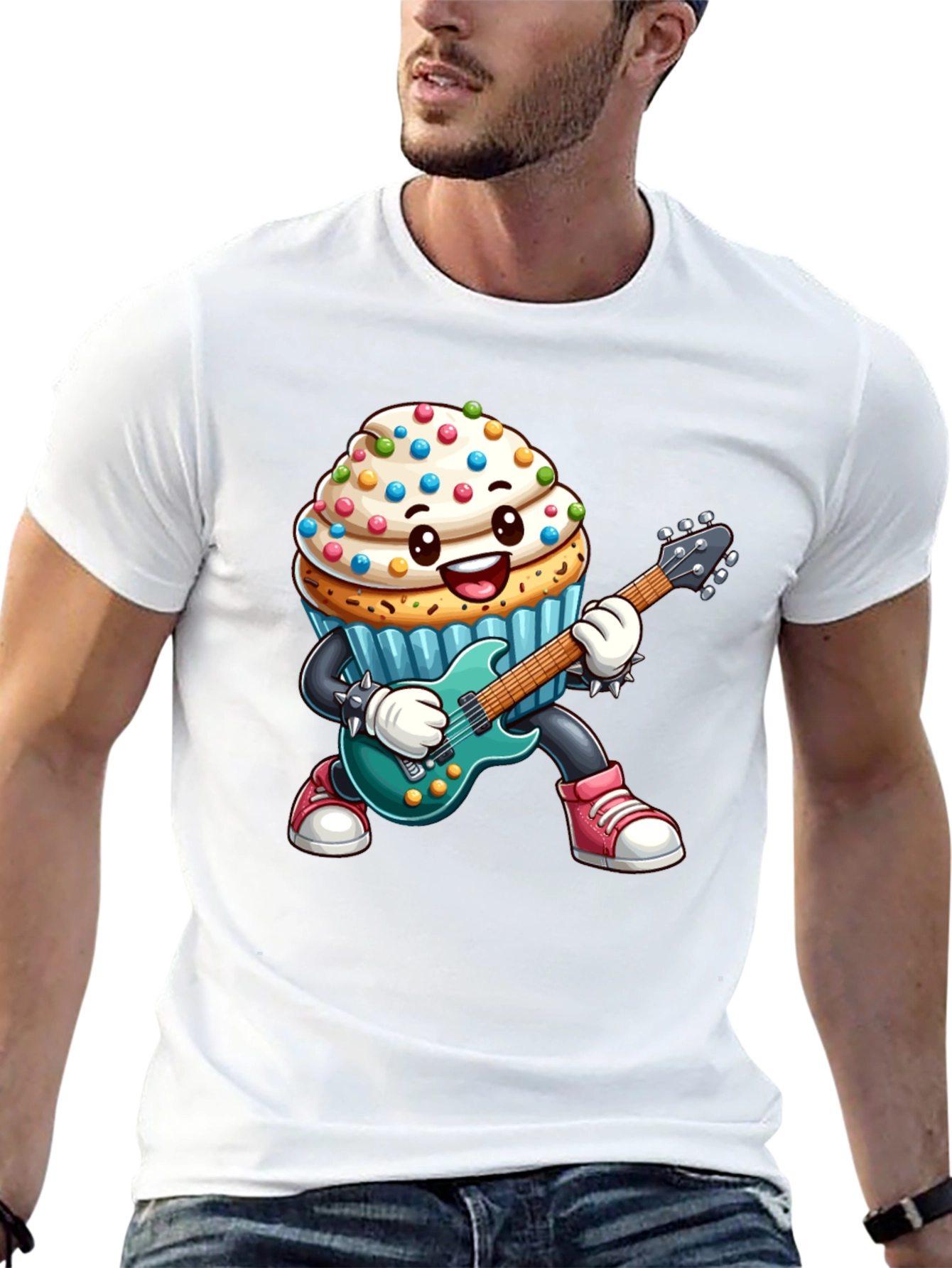 Cupcake Rocker Graphic Tee - Black Cotton T-Shirt