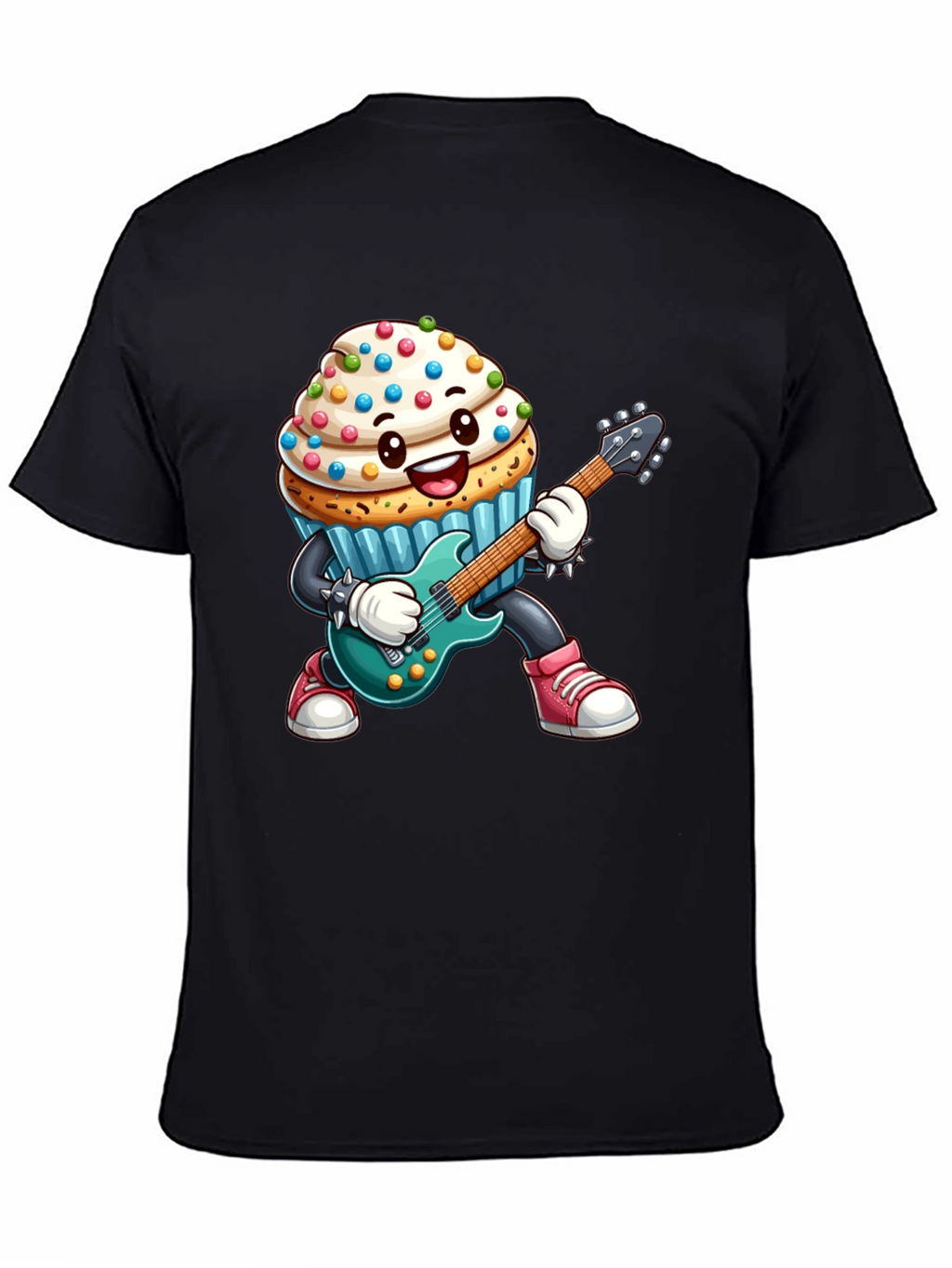 Cupcake Rocker Graphic Tee - Black Cotton T-Shirt
