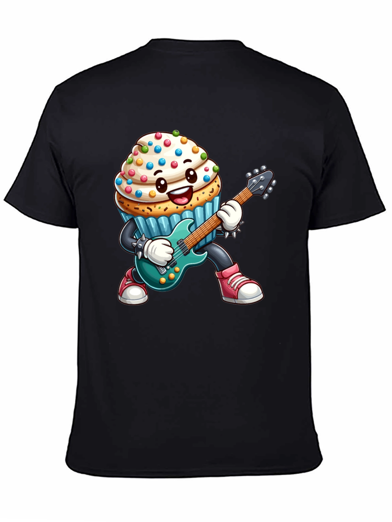 Cupcake Rocker Graphic Tee - Black Cotton T-Shirt