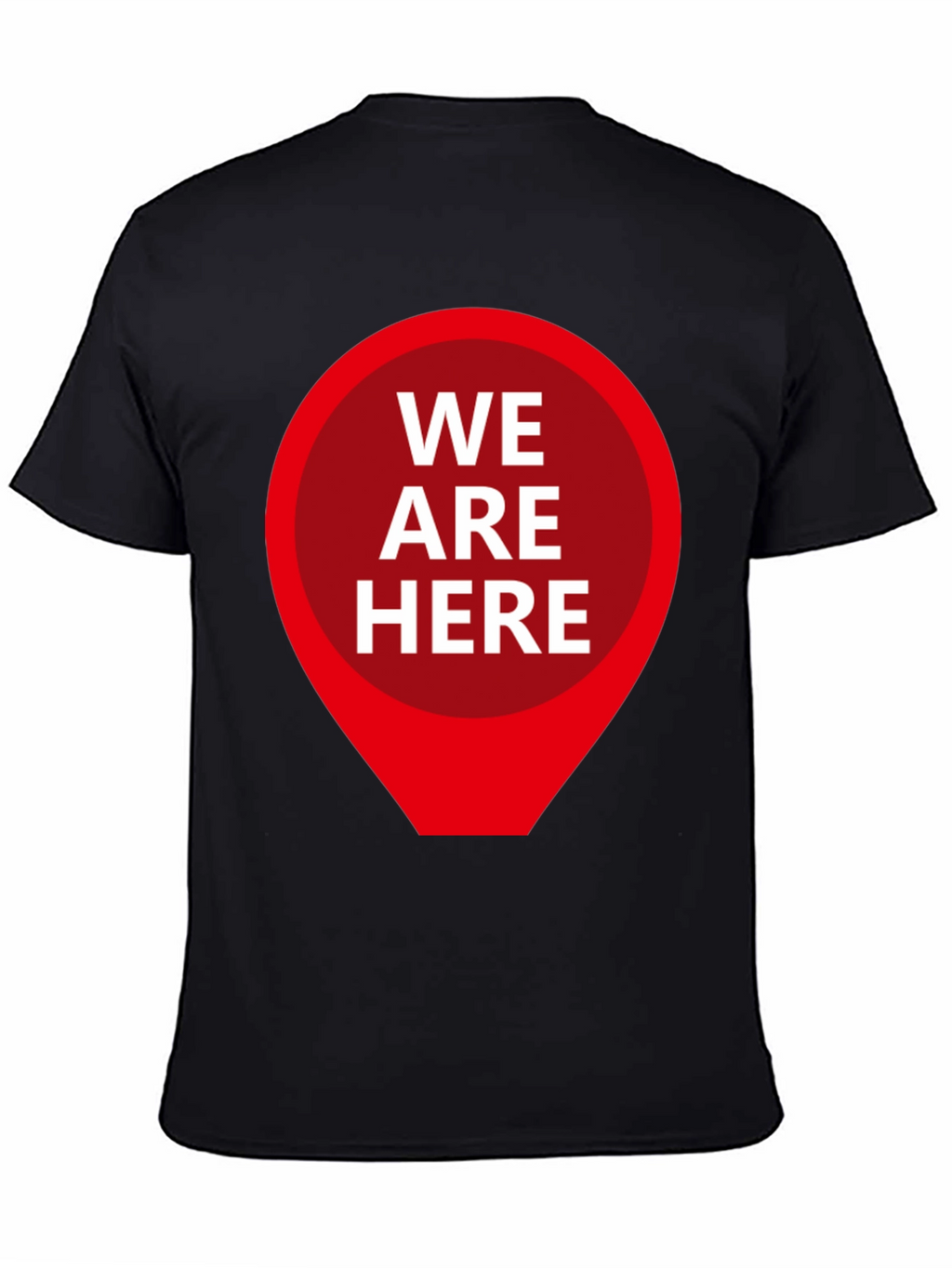 We Are Here Graphic Tee - Black