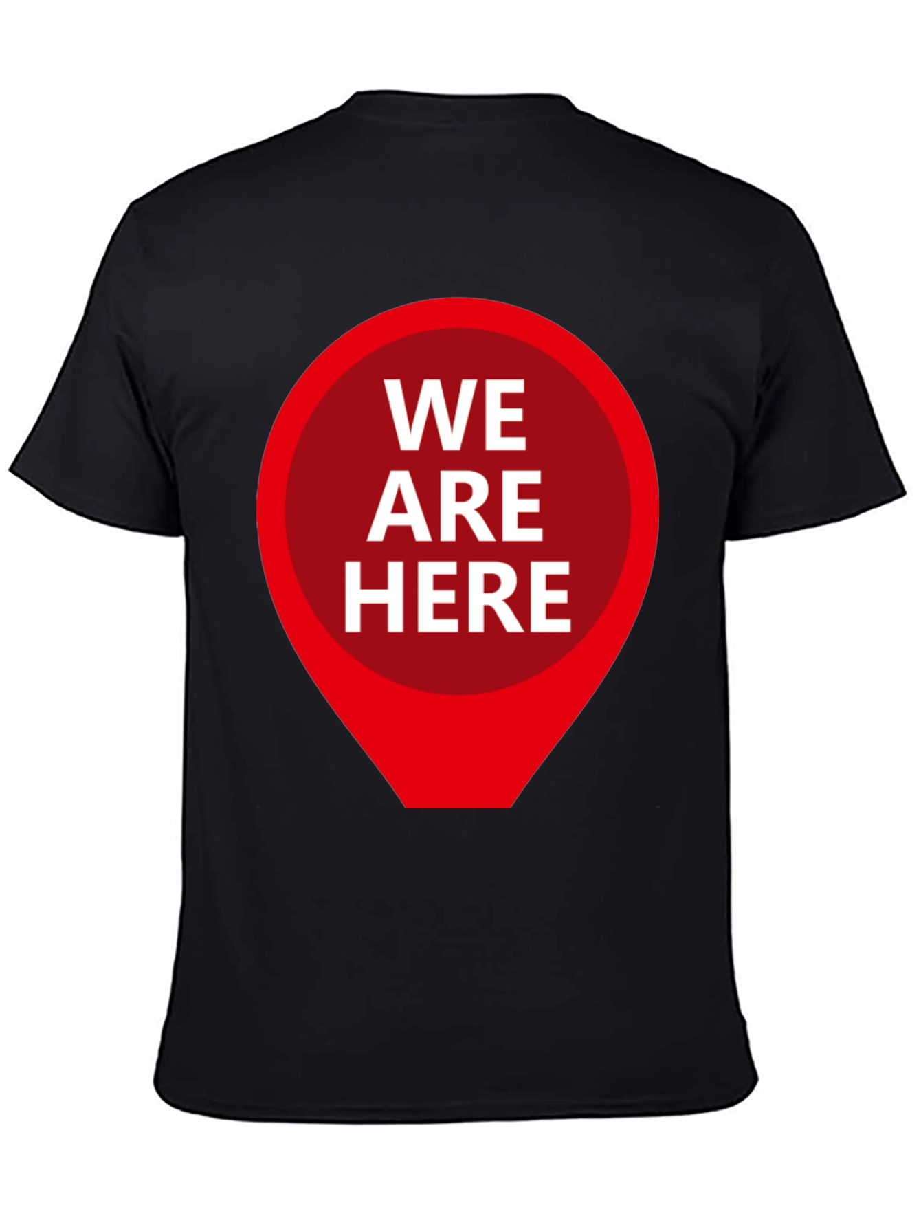 We Are Here Graphic Tee - Black