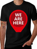 We Are Here Graphic Tee - Black