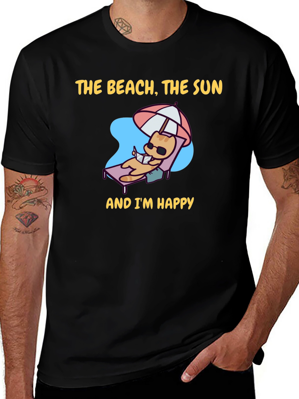 Beach Cat T-Shirt - Vacation Vibes