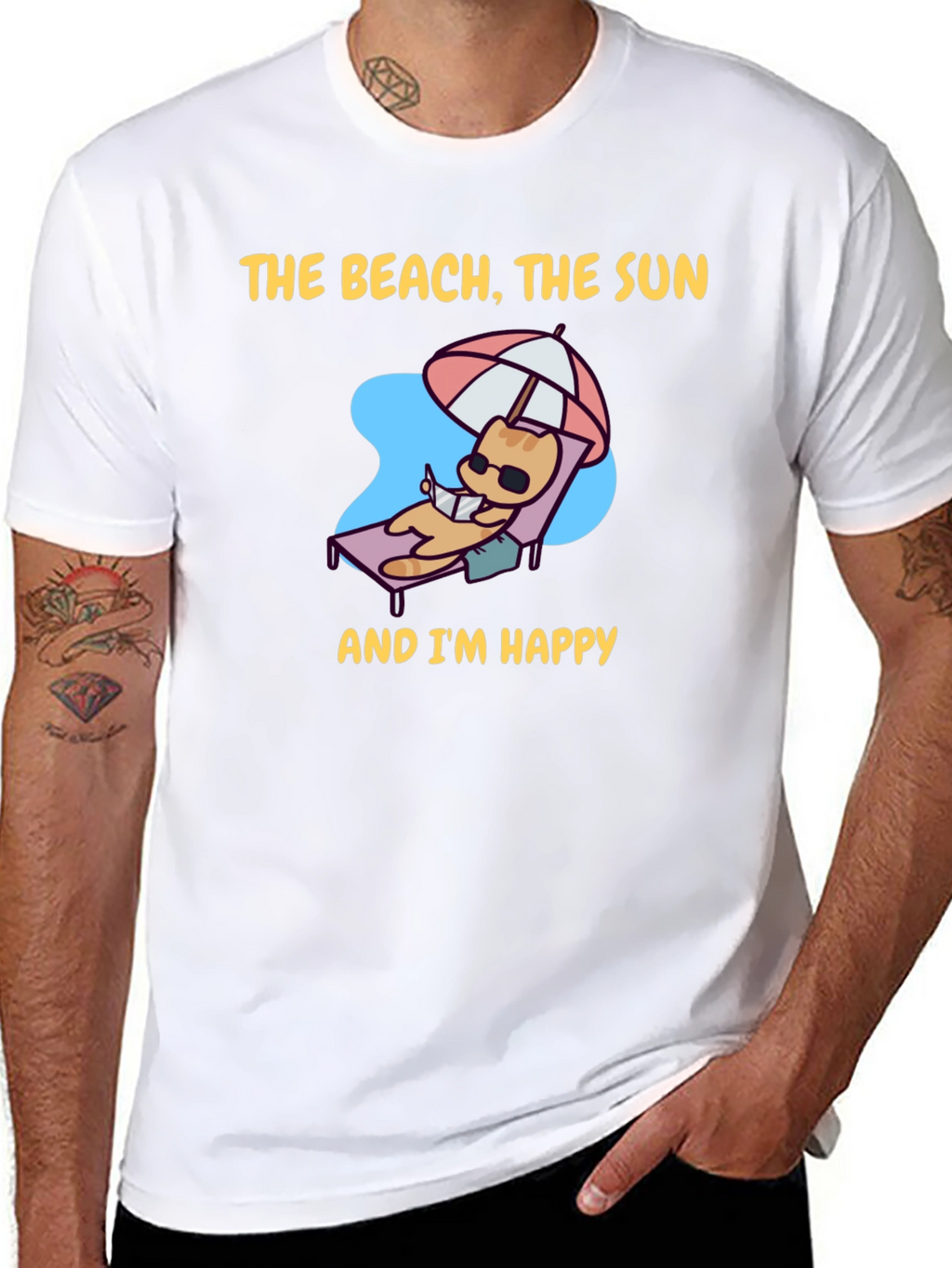 Beach Cat T-Shirt - Vacation Vibes