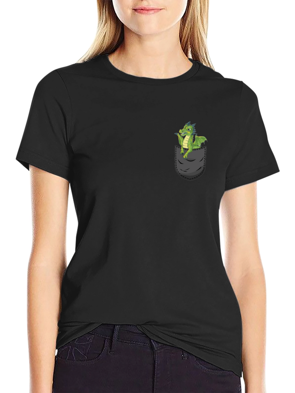 Dragon Pocket T-Shirt - Fantasy Creature Tee