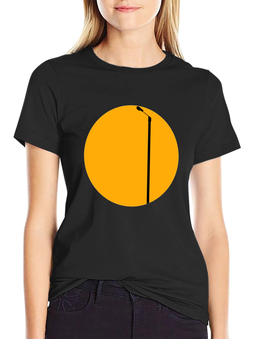 Abstract Streetlight Graphic Tee - Black