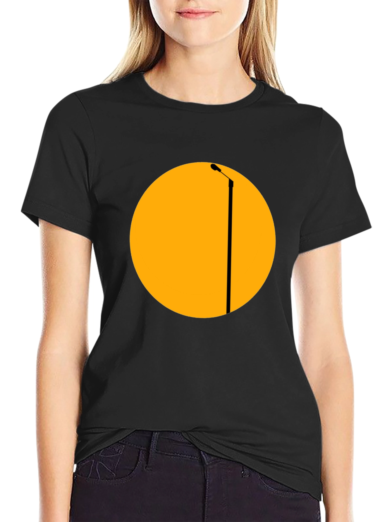 Abstract Streetlight Graphic Tee - Black