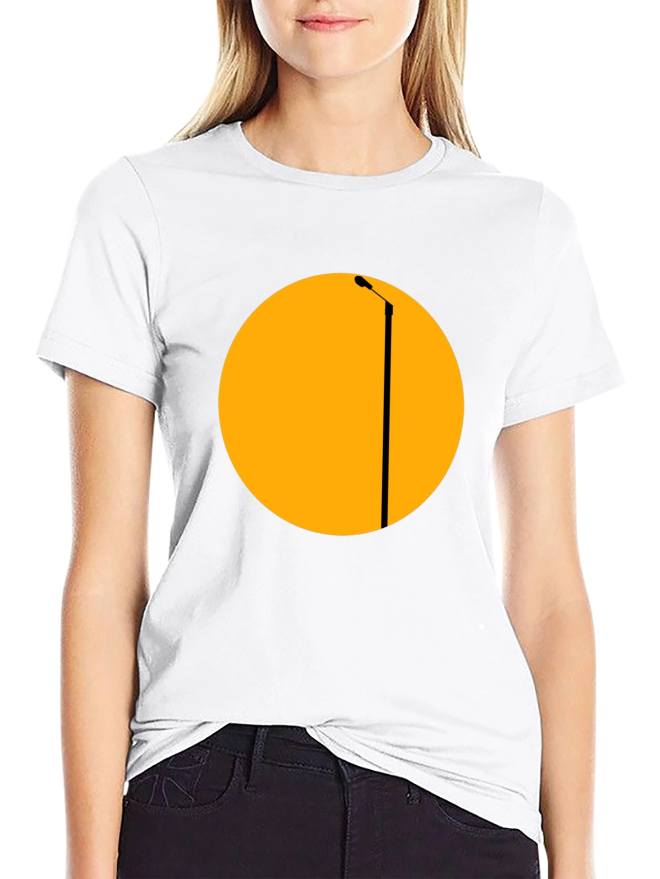 Abstract Streetlight Graphic Tee - Black