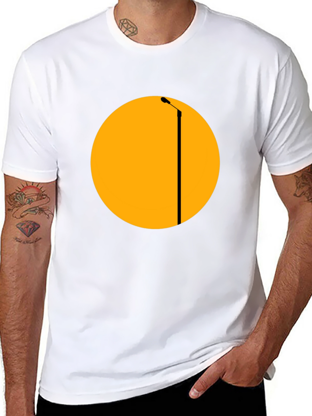 Abstract Streetlight Graphic Tee - Black