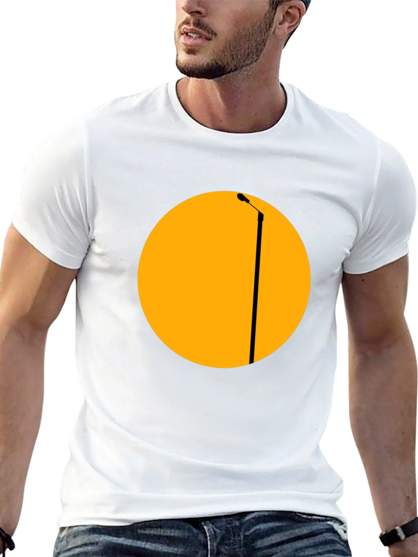 Abstract Streetlight Graphic Tee - Black