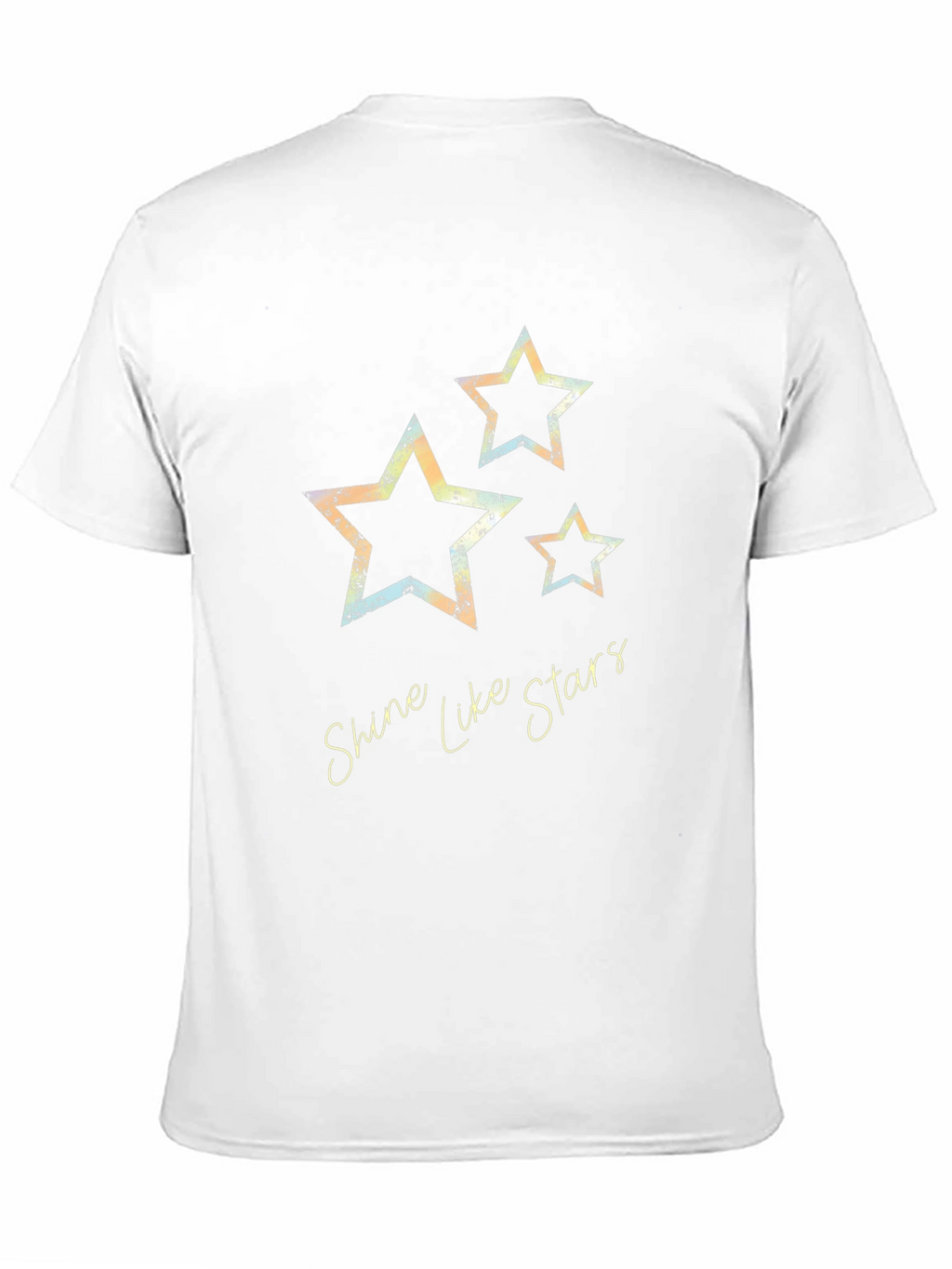 Shine Like Stars Graphic Print Black T-Shirt