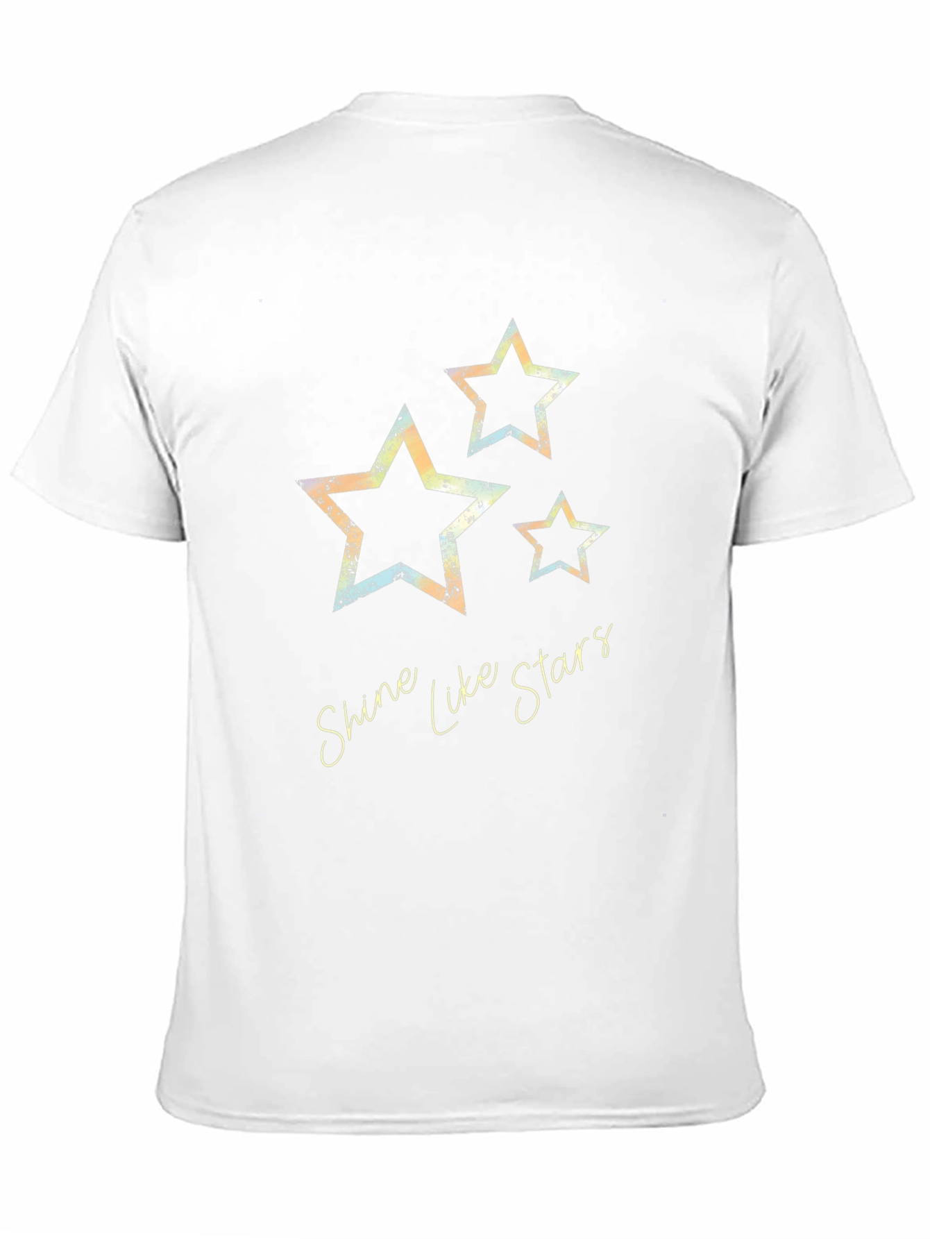 Shine Like Stars Graphic Print Black T-Shirt
