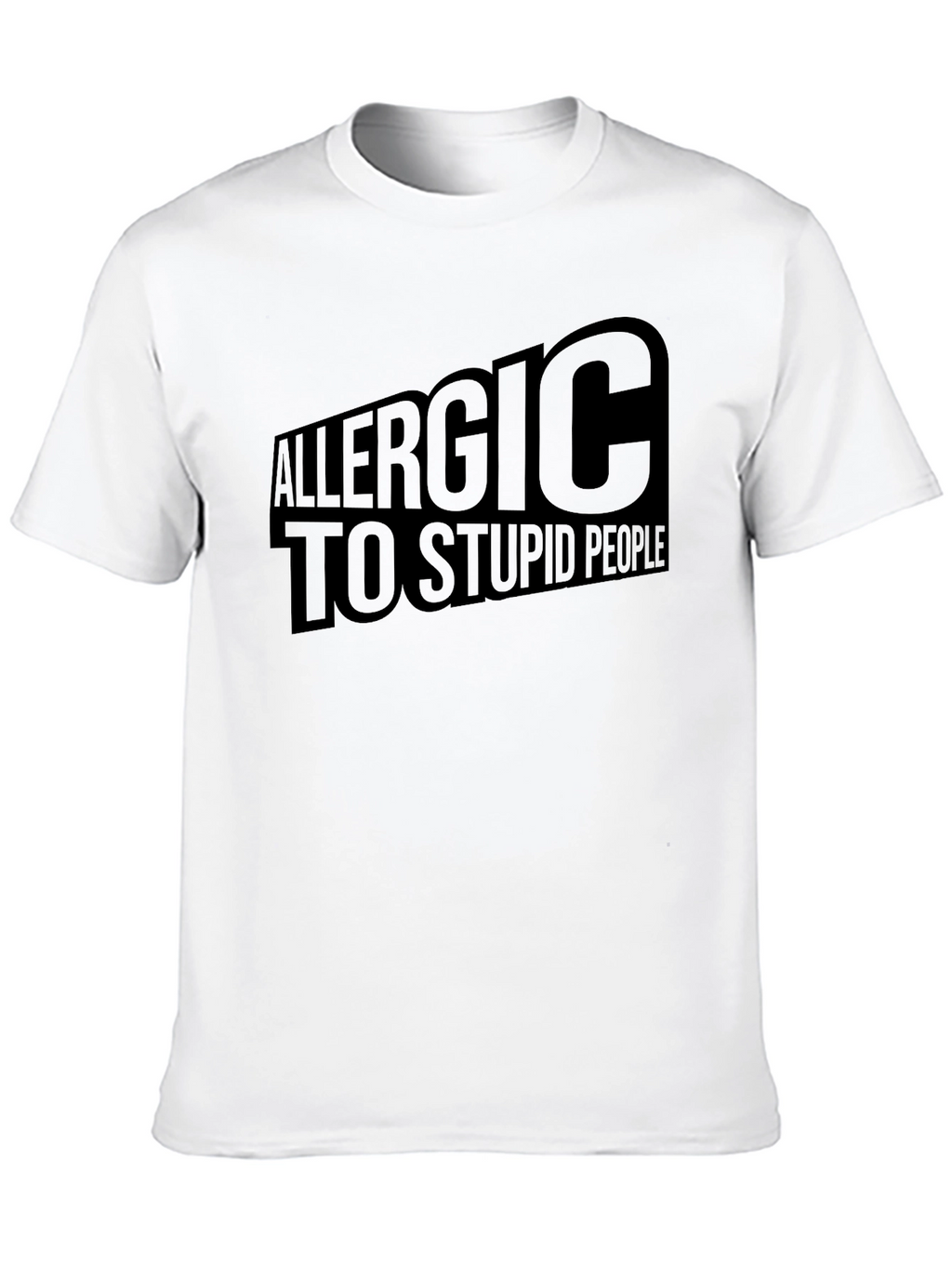 Allergic to Stupid People Black Graphic T-Shirt