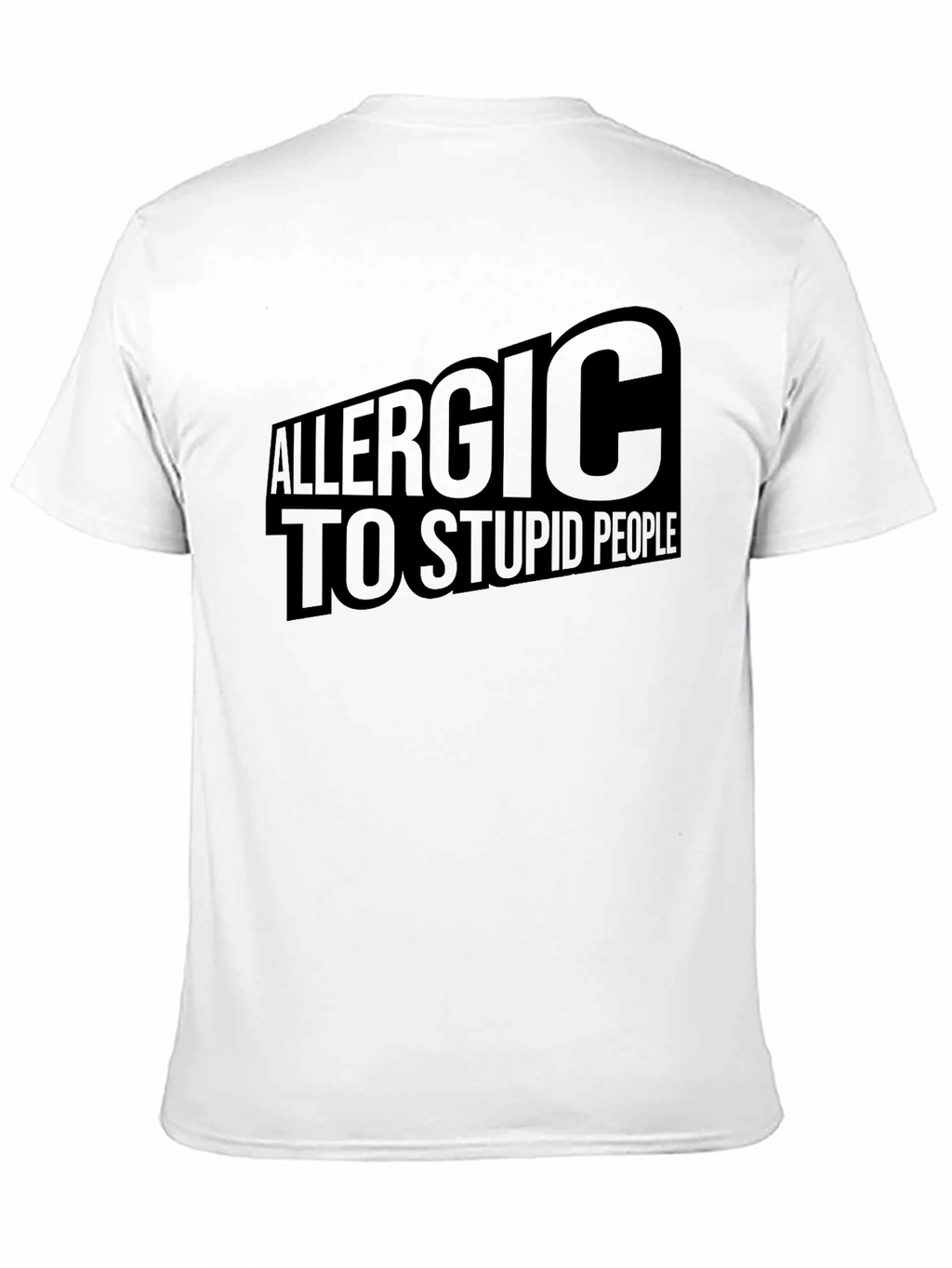Allergic to Stupid People Black Graphic T-Shirt