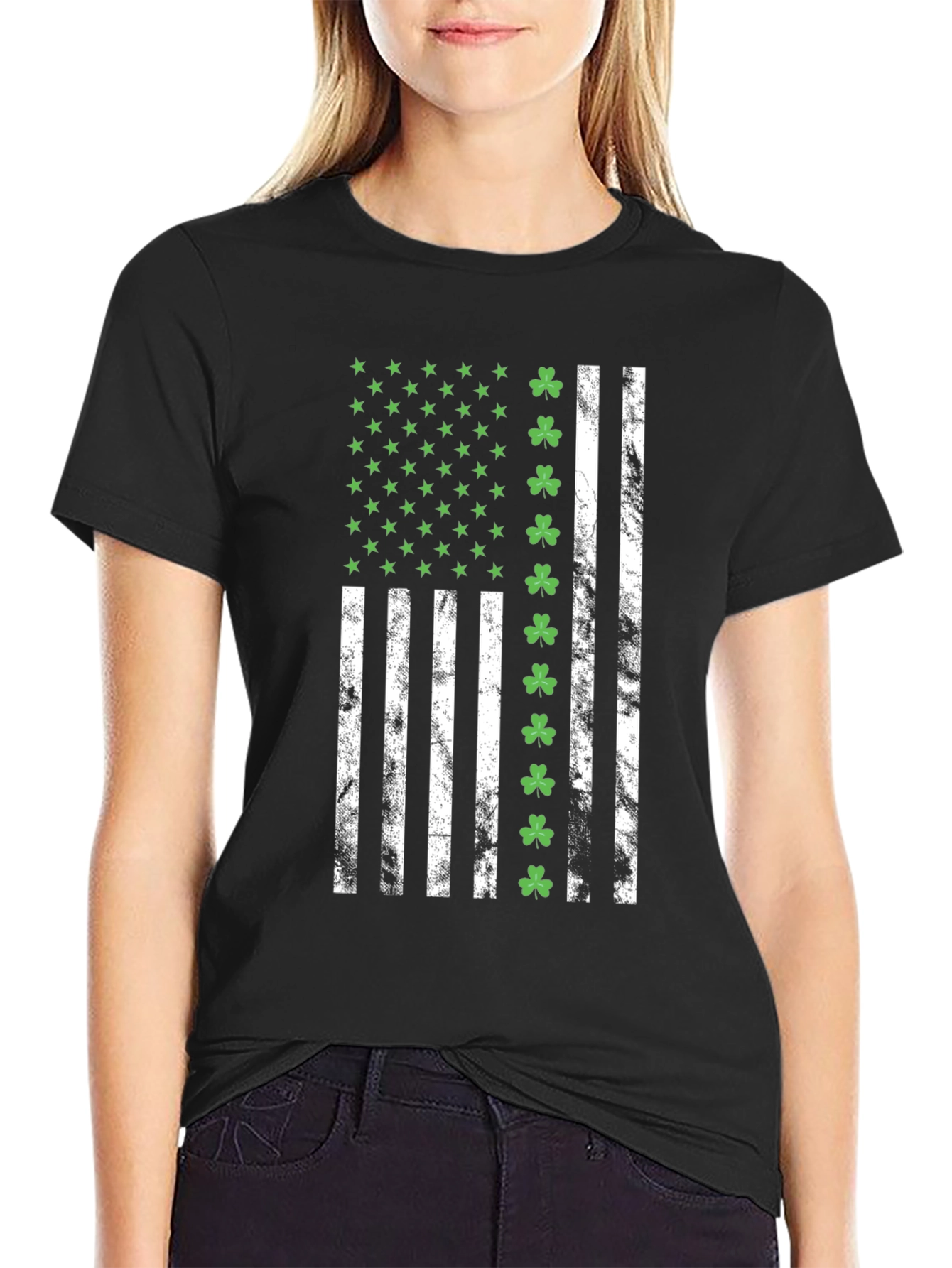 Irish American Flag T-Shirt - St. Patricks Day