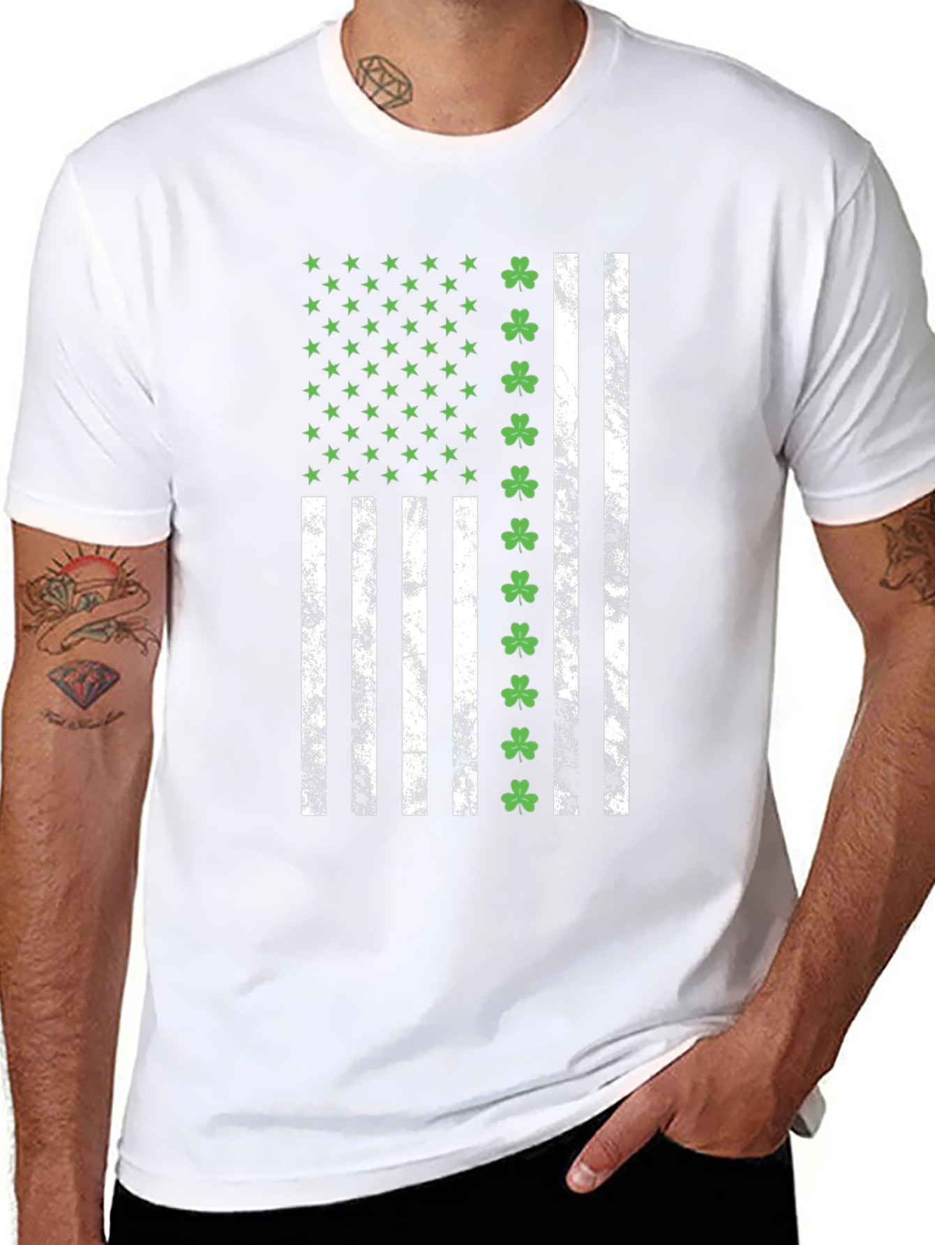 Irish American Flag T-Shirt - St. Patricks Day