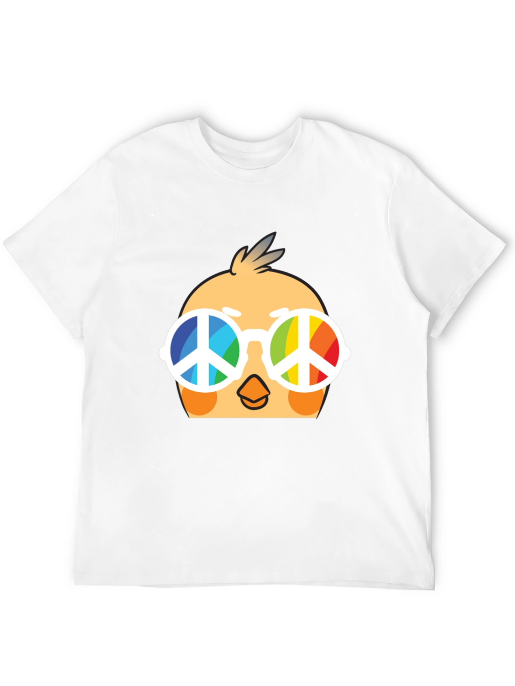 Cool Chick Peace Sign T-Shirt - Black Cotton Tee