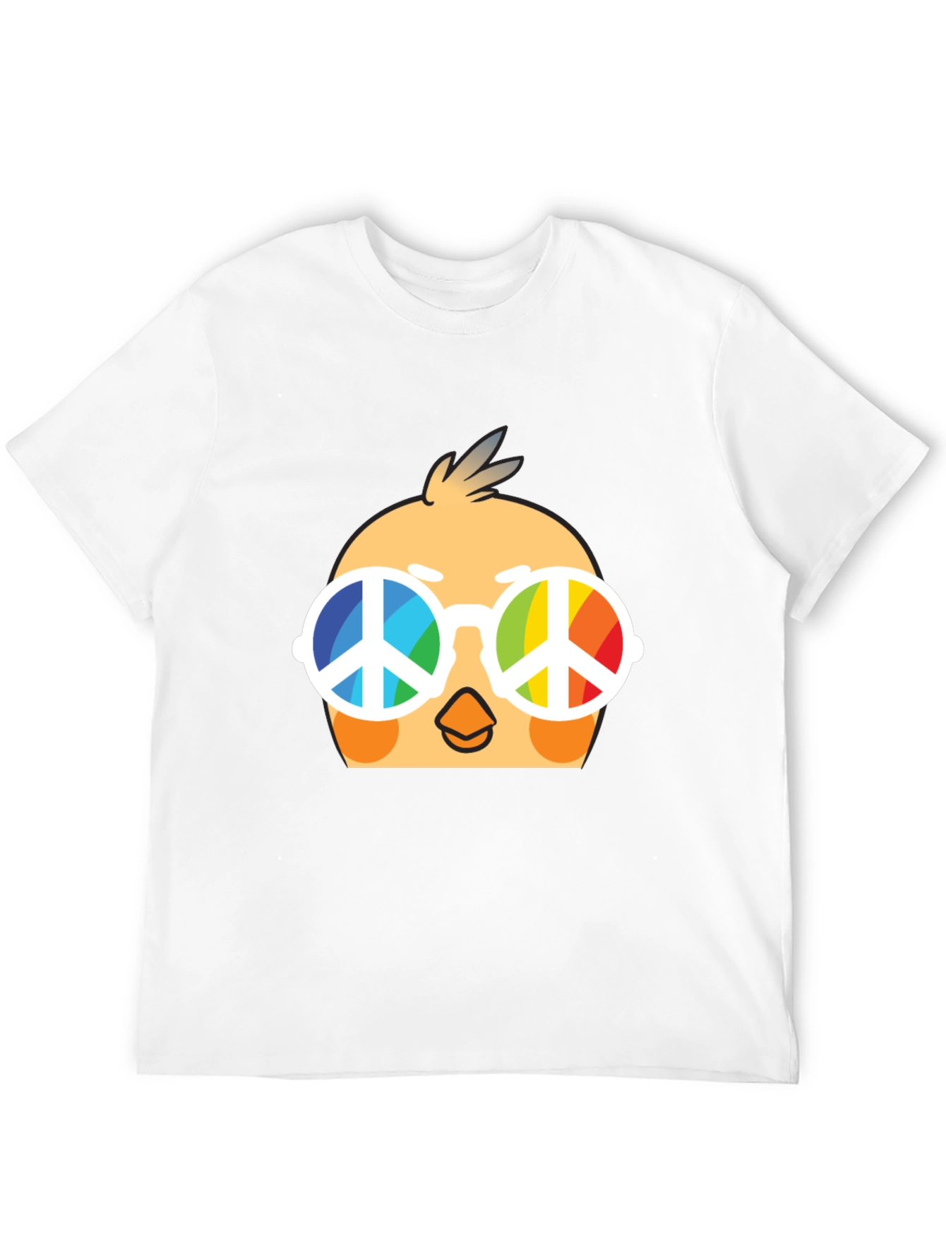 Cool Chick Peace Sign T-Shirt - Black Cotton Tee