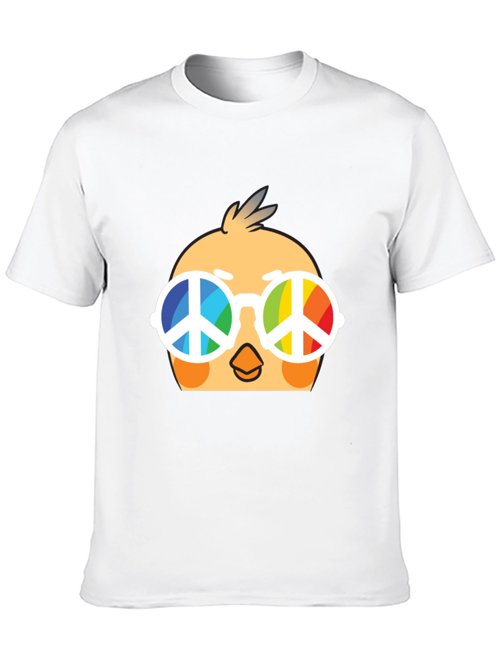 Cool Chick Peace Sign T-Shirt - Black Cotton Tee
