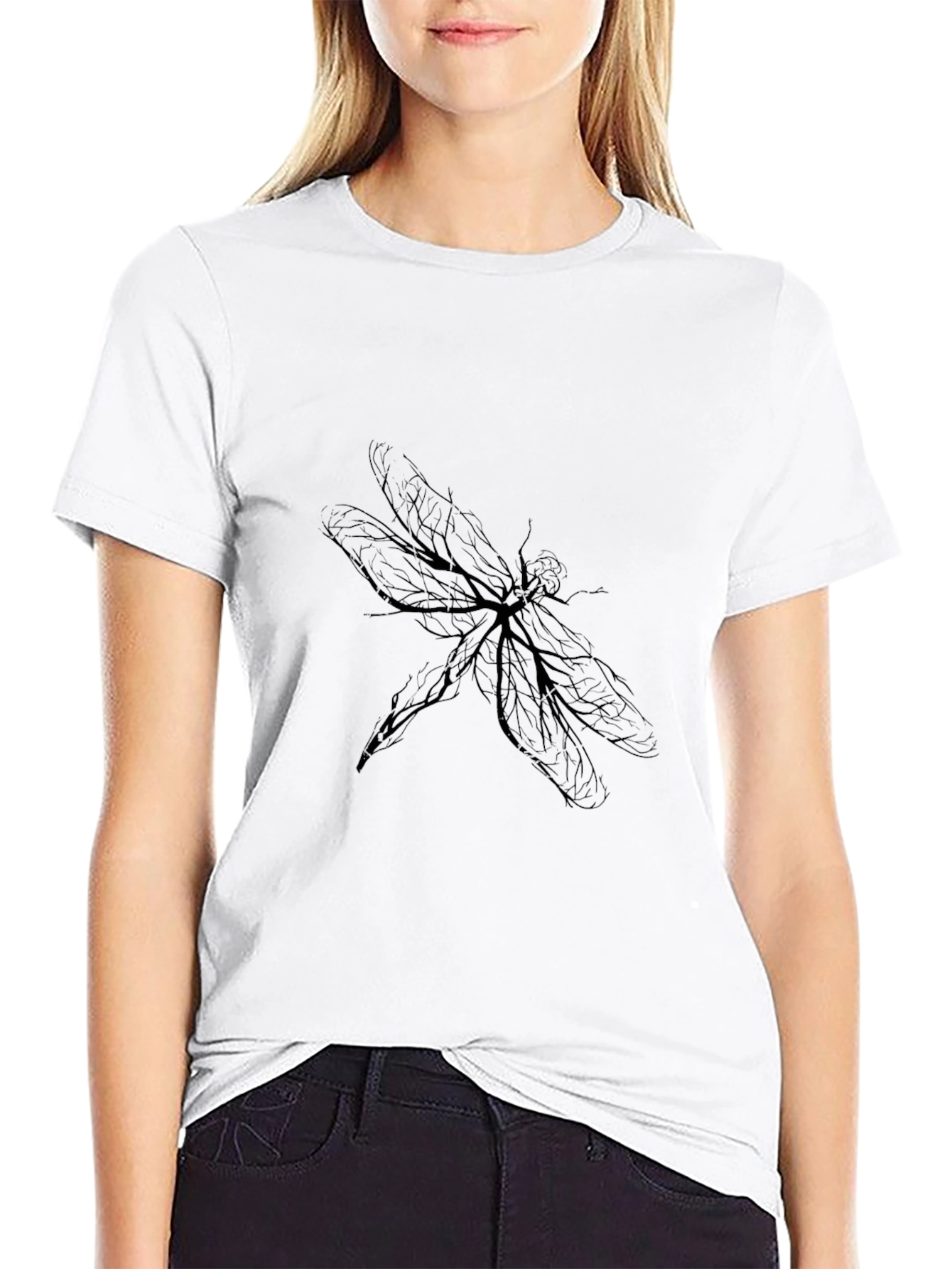 Dragonfly Graphic Black T-Shirt