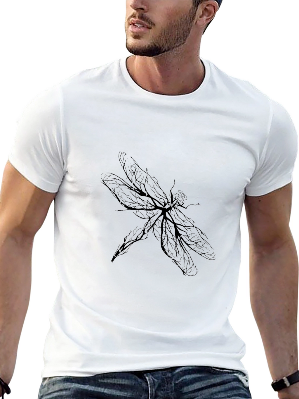Dragonfly Graphic Black T-Shirt