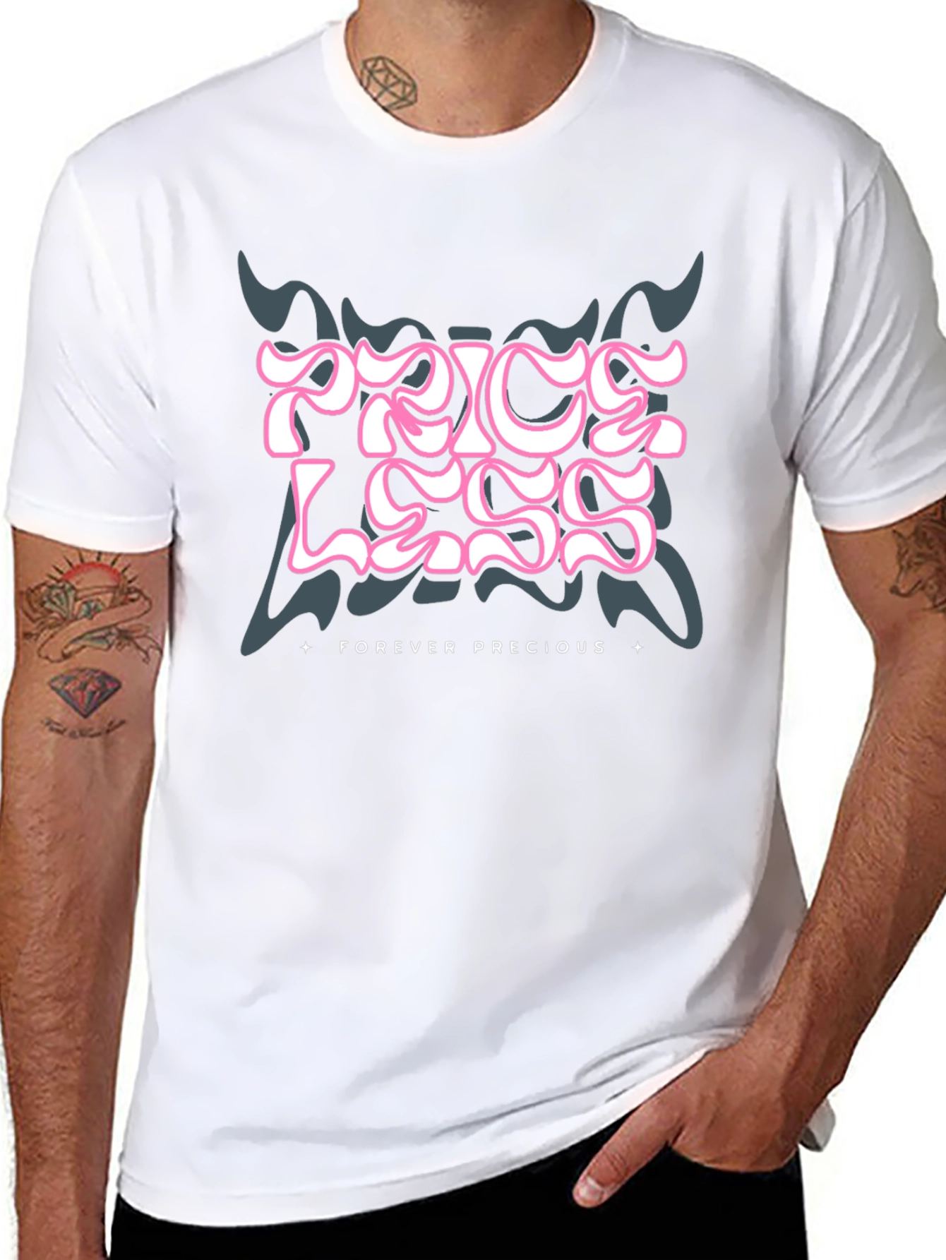 Priceless Forever Precious Graphic Tee - Black