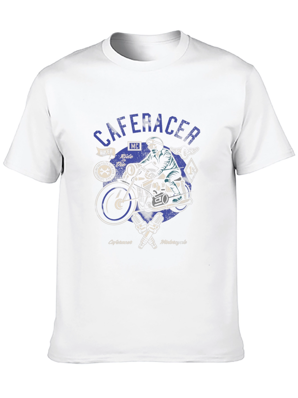 Cafe Racer Motorcycle Graphic Tee - Biker Style