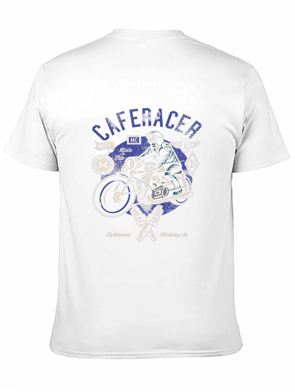 Cafe Racer Motorcycle Graphic Tee - Biker Style
