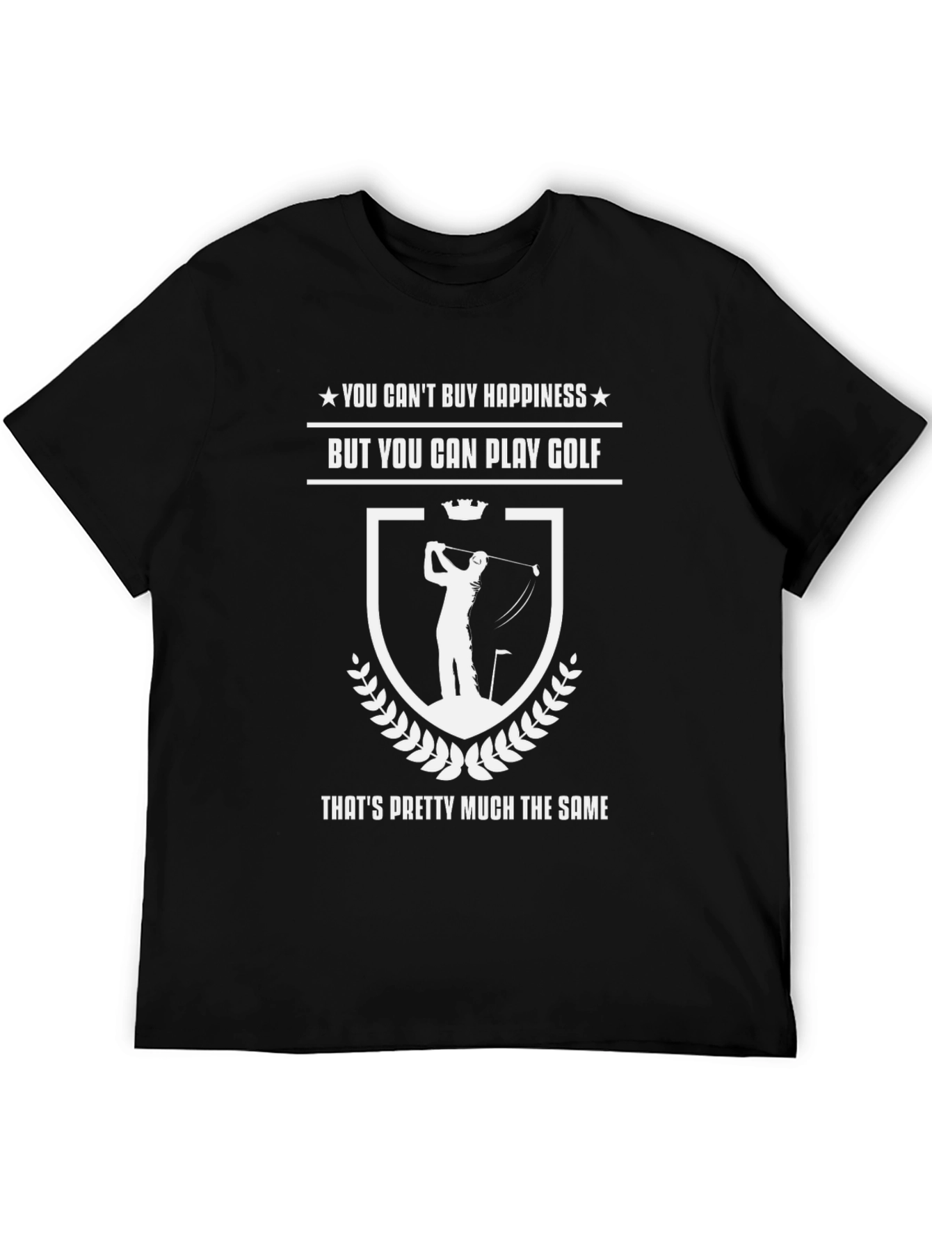 Golf Lover T-Shirt: Cant Buy Happiness Play Golf!