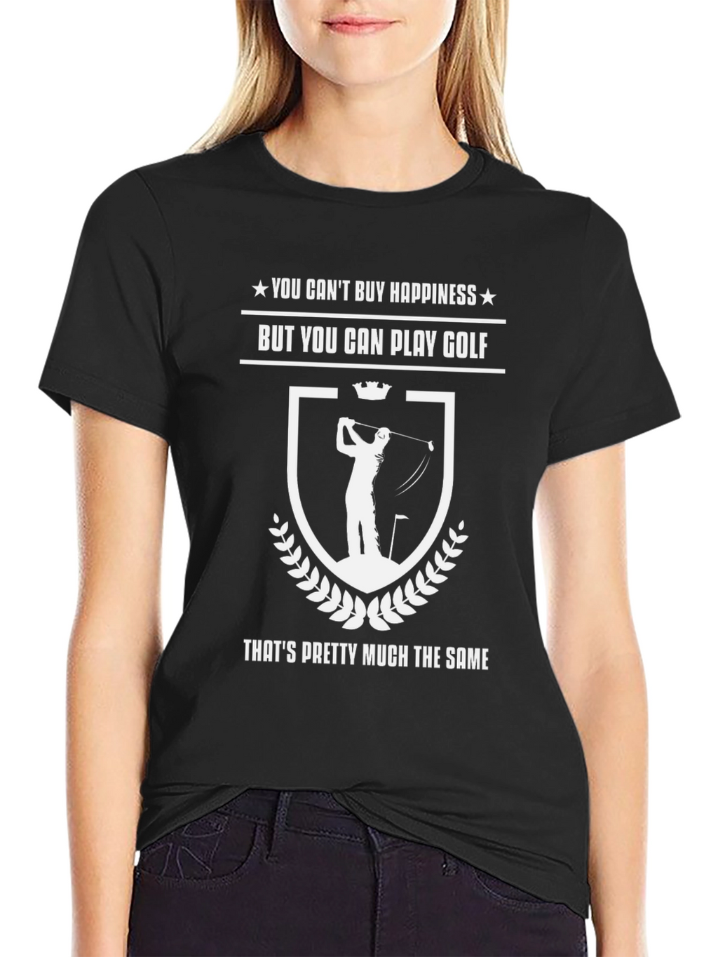 Golf Lover T-Shirt: Cant Buy Happiness Play Golf!