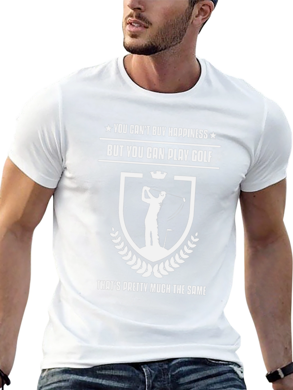 Golf Lover T-Shirt: Cant Buy Happiness Play Golf!