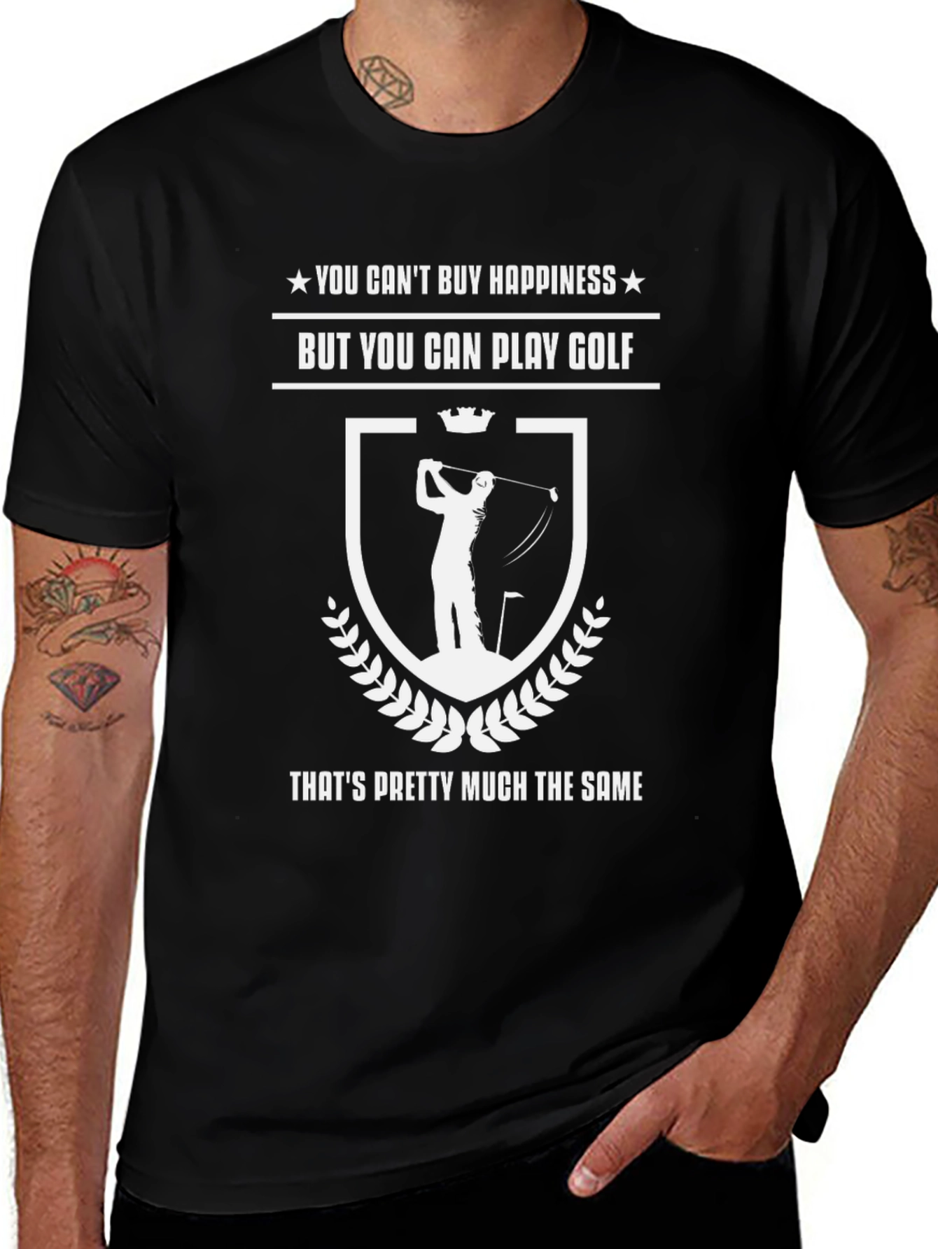 Golf Lover T-Shirt: Cant Buy Happiness Play Golf!