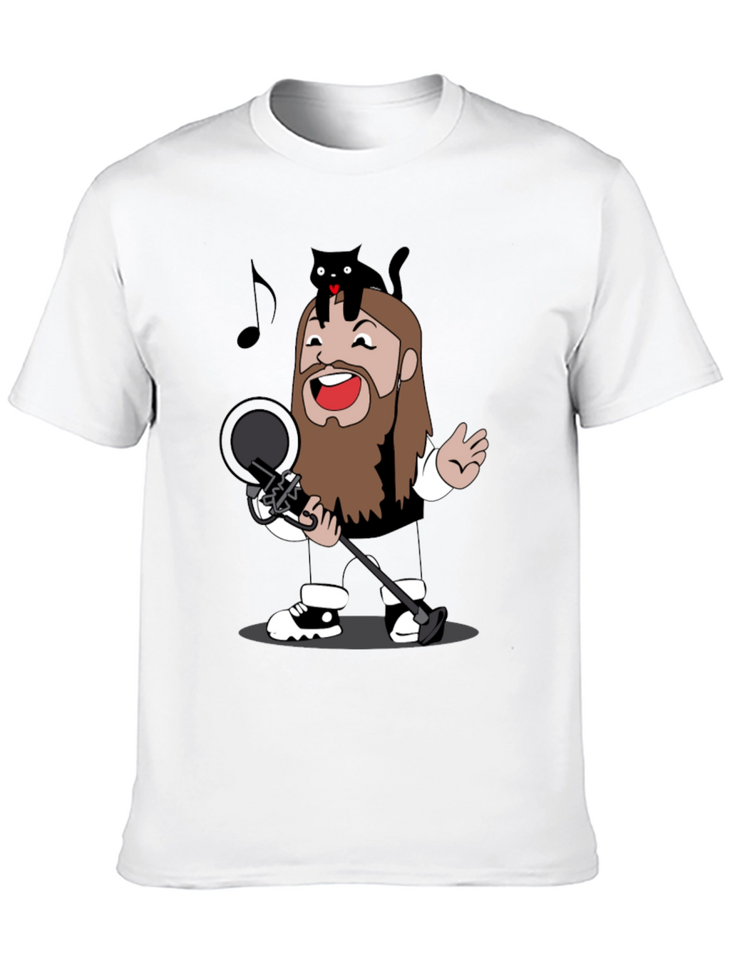 Singing Cat T-Shirt - Musical Cartoon Tee