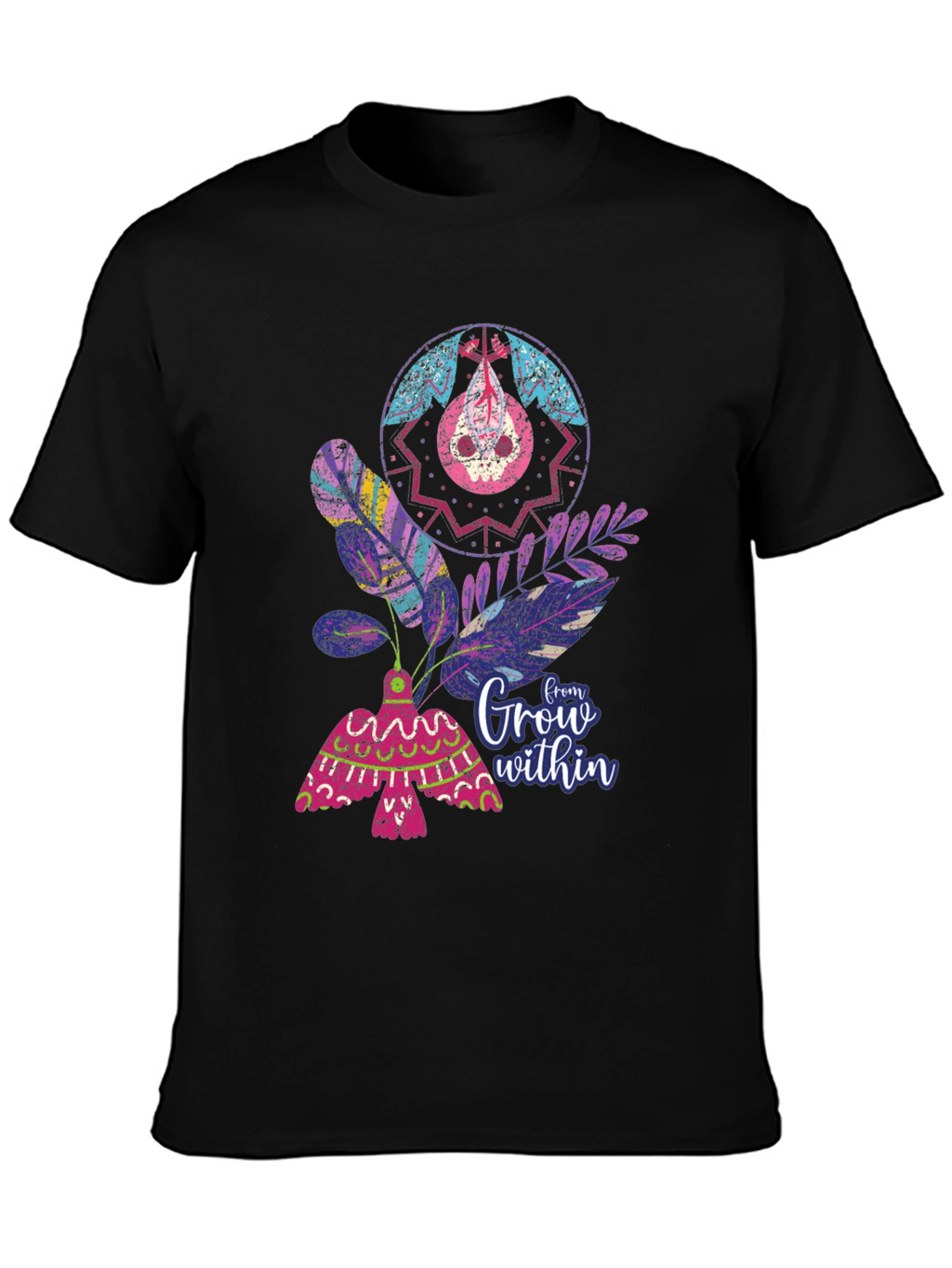 Unique Graphic T-Shirt - Grow Within Design