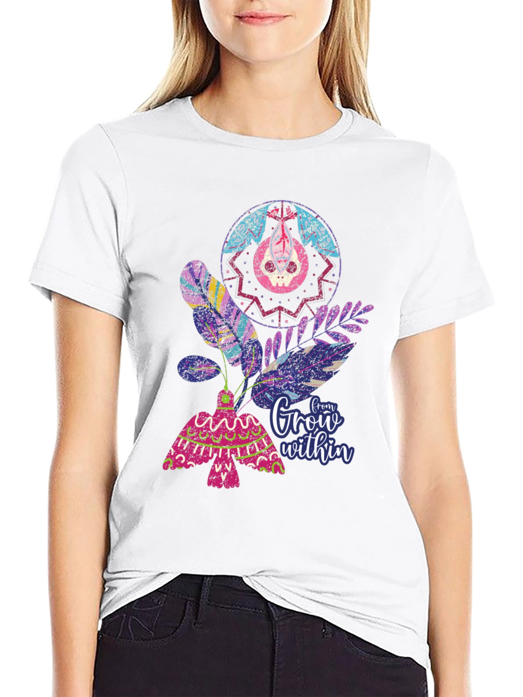 Unique Graphic T-Shirt - Grow Within Design