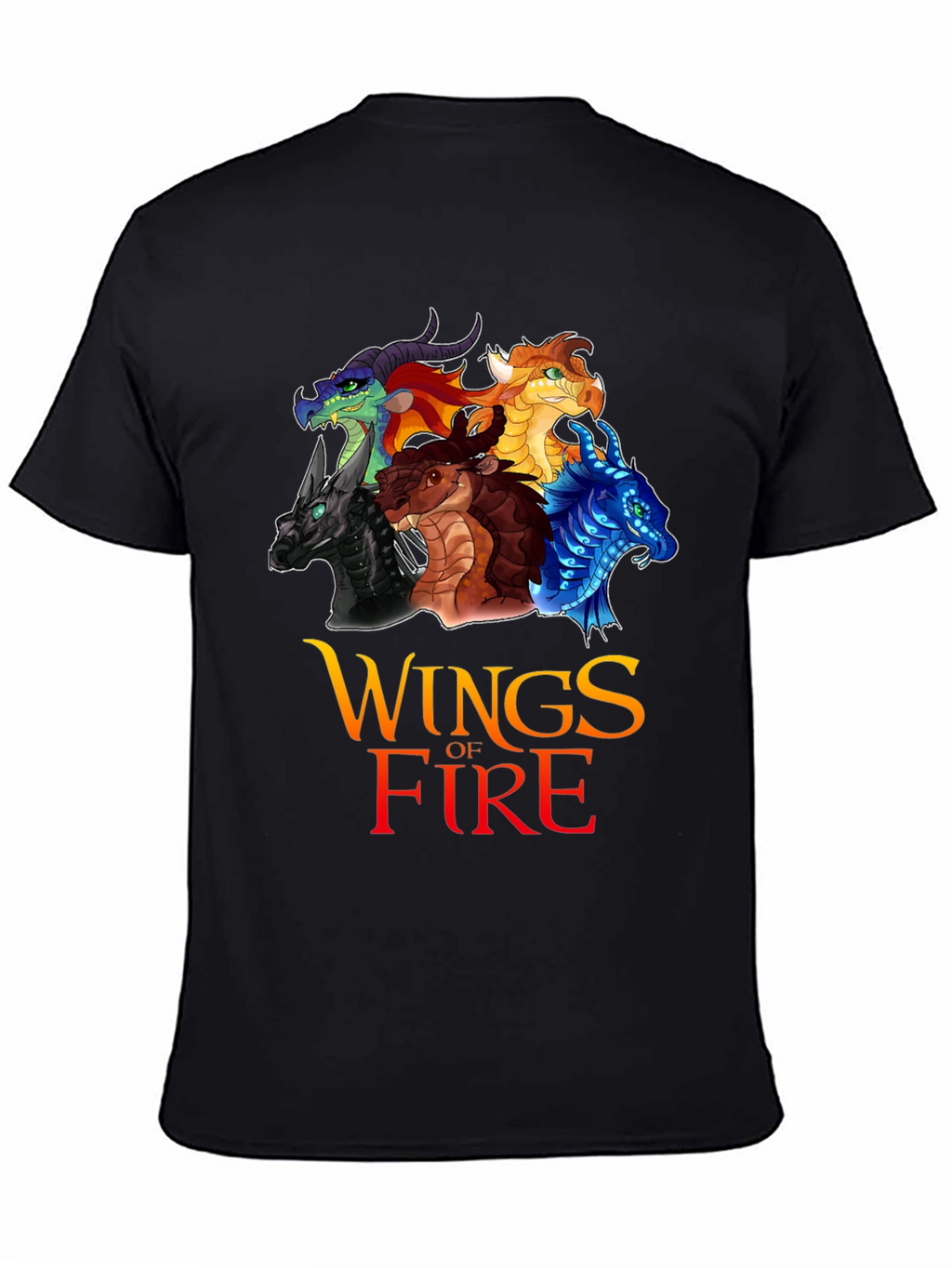 Wings of Fire Graphic Tee - Black Cotton T-Shirt