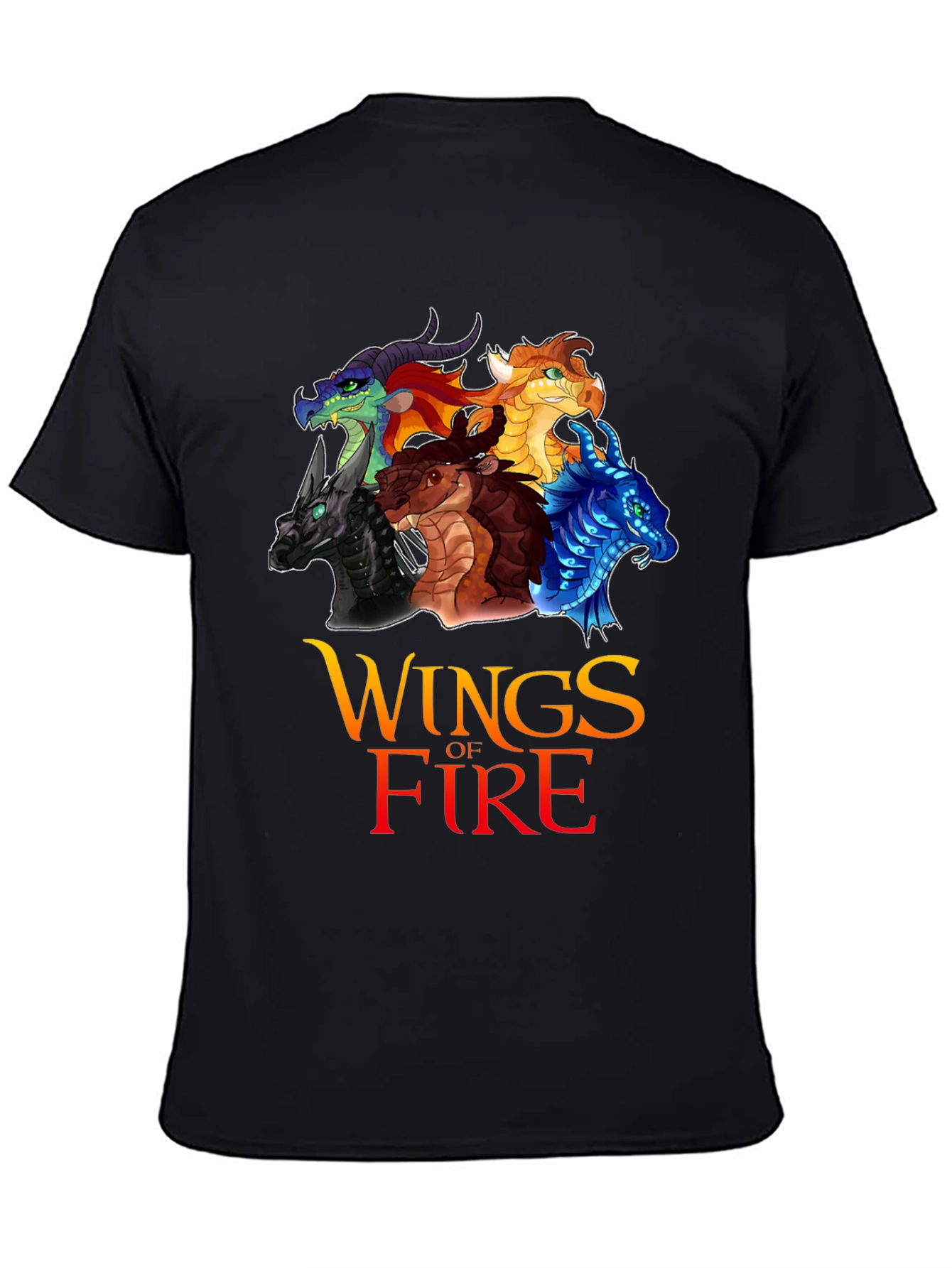 Wings of Fire Graphic Tee - Black Cotton T-Shirt