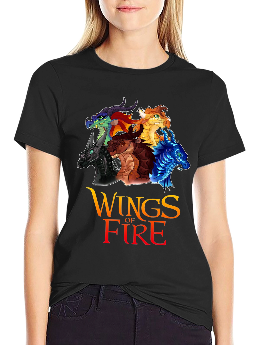 Wings of Fire Graphic Tee - Black Cotton T-Shirt