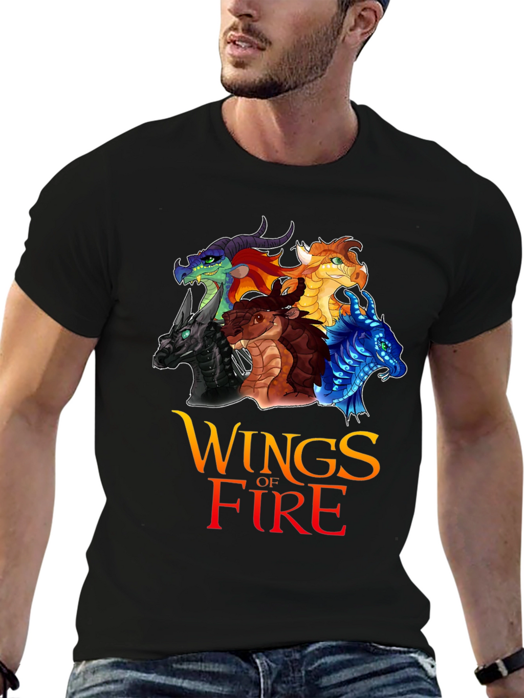 Wings of Fire Graphic Tee - Black Cotton T-Shirt