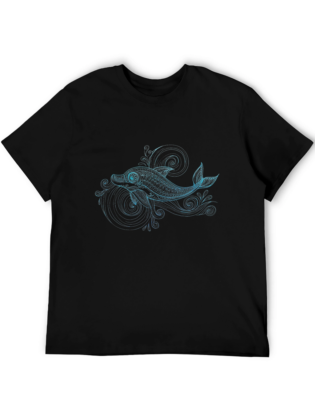 Dolphin Graphic Black T-Shirt