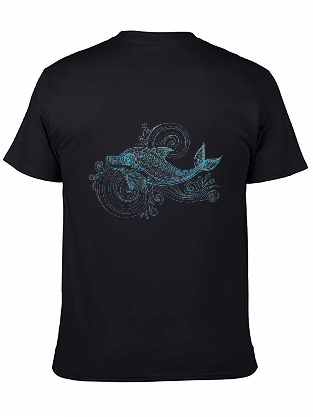 Dolphin Graphic Black T-Shirt