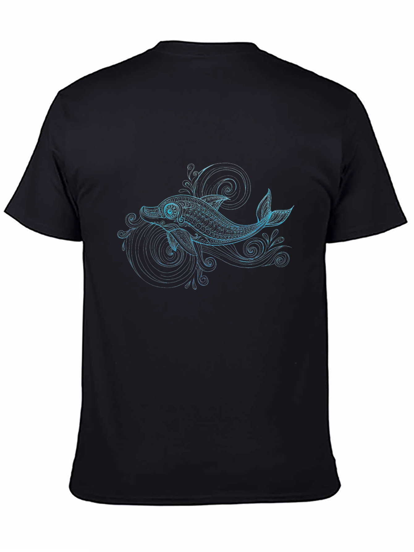 Dolphin Graphic Black T-Shirt
